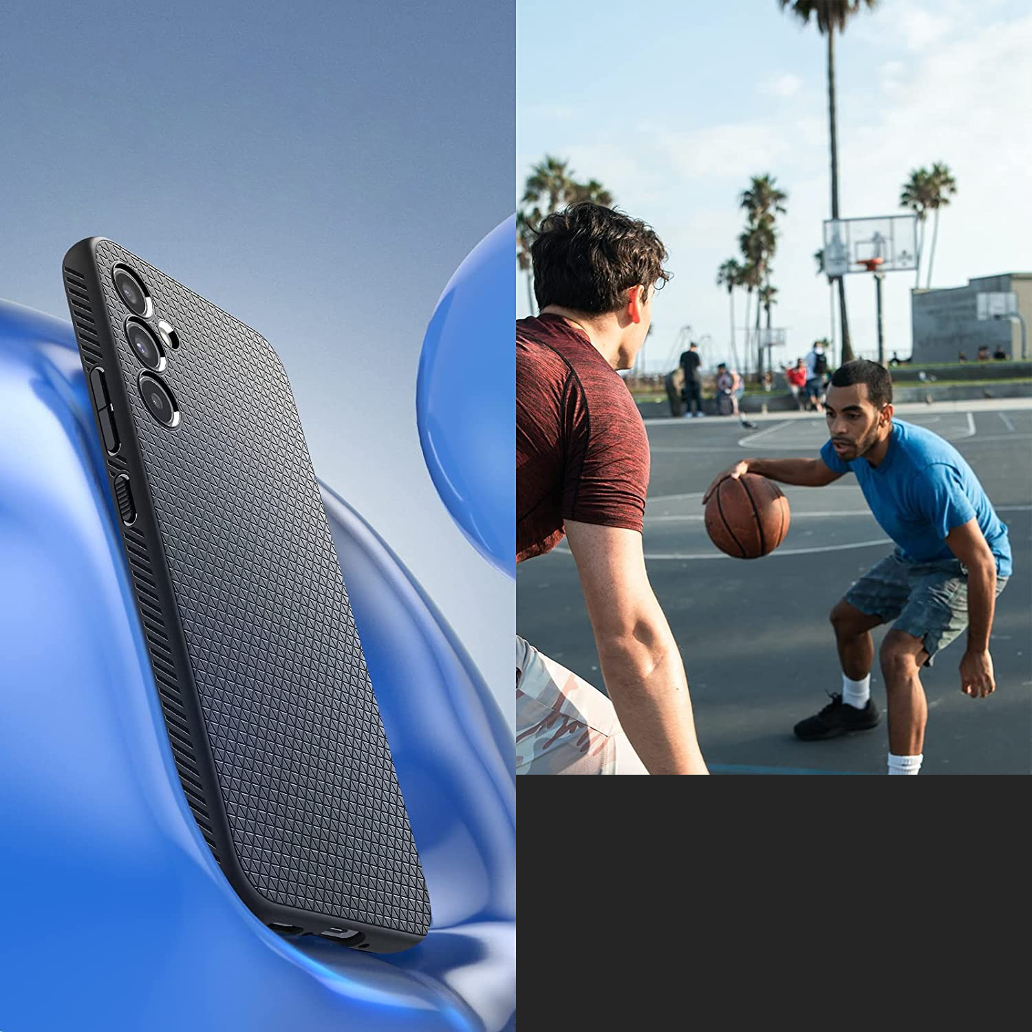 Etui z geometrycznym wzorem Spigen Liquid Air do Galaxy A34 5G